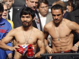 El filipino llega a los 64.8 kilogramos y Márquez se subirá al ring con 64.4 kilogramos. REUTERS  /