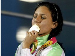 Trejo fue la mejor representante en la prueba de 400 metros y se lleva el oro. MEXSPORT  /