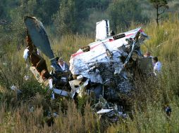 Autoridades explicaron que el helicóptero se impactó de forma lateral con un cerro. EFE  /