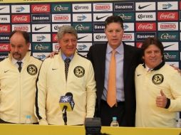 Minutos antes de las 11 de la mañana, Miguel Herrera fue presentado como técnico de las Águilas. EL UNIVERSAL  /