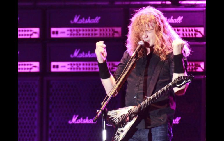 Tras la cancelación de la presencia de los teloneros, Megadeth apareció en escena antes de lo previsto.  /