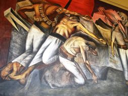 En 1927 José Clemente realizó murales para la Escuela Nacional Preparatoria entre los cuales se encuentra 'La Trinchera'. ESPECIAL  /