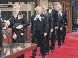 El presidente del Senado, José González Morfín, durante la clausura de la Reunión Interparlamentaria México-Canadá. EL UNIVERSAL  /