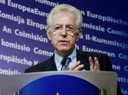 El viernes, Monti trató de imponer un poco más de calma, tras las reuniones mantenidas en Bruselas y Estrasburgo. ARCHIVO  /