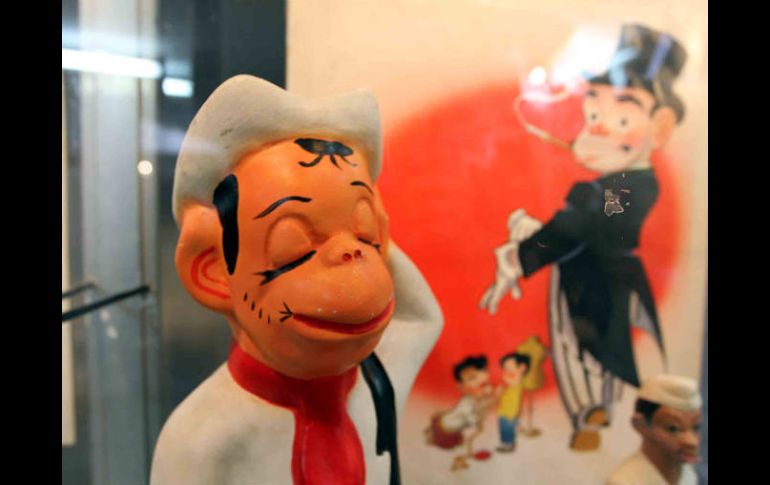 La inauguración del la exposición tuvo la presencia del hijo de 'Cantinflas', Mario Moreno Ivanova. NTX  /