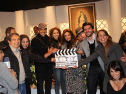 Elenco de la telenovela “Por ella soy Eva” producida por Rosy Ocampo y protagonizada por Lucero y Jaime Camil. EL UNIVERSAL  /