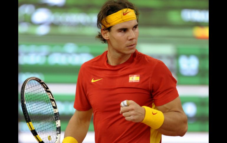 Nadal dominó en todos los juegos en los que sacó. AFP  /