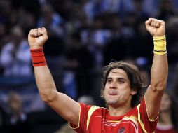 David Ferrer pone a España en la antesala del título de la Copa Davis. EFE  /