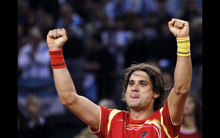 David Ferrer pone a España en la antesala del título de la Copa Davis. EFE  /