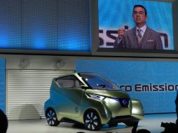 Nissan Pivo 3, presentado por Carlos Ghosn, jefe ejecutivo de la Alianza Renault-Nissan.  /