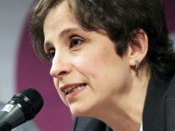 Carmen Aristegui fungió como presentadora del libro de Ana Lilia Pérez.  /