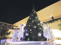 Más de 400 familias observaron el encendido del árbol de Navidad.  /