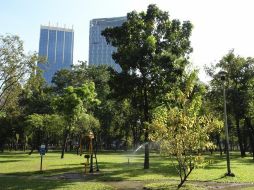 Vista del parque de Lumphini en Bangkok, ciudad en la que los rascacielos se alternan con una frondosa vegetación. EFE  /