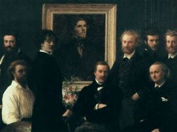 Detalle de la obra 'Homenaje a Delacroix', de Henri Fantin-Latour. ESPECIAL  /