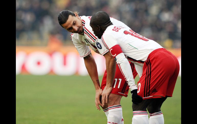 Ibrahimovic y Seedorf hablan luego del empate del Milán. AFP  /