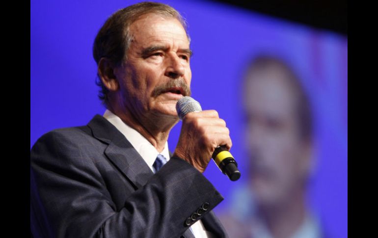 El ex mandatario Vicente Fox expresó que desconoce si las imágenes de las mujeres desnudas tenían algún mensaje escrito.  /