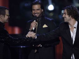 Aleks Syntek y David Bisbal cantaron a dueto los temas ''Te soñé'' y ''Adoro''. NTX  /