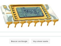 Google honra al creador del circuito integrado y el microprocesador, en su doodle de hoy.  /