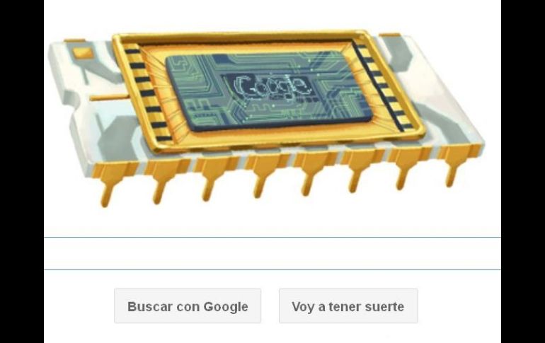 Google honra al creador del circuito integrado y el microprocesador, en su doodle de hoy.  /