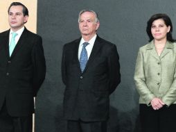 Tarcisio Rodríguez Martínez, Rafael Morgan Ríos y Rosalinda Vélez Juárez fueron presentados son los relevos. NTX  /