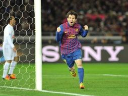 Messi, exultante tras marcar. AFP  /