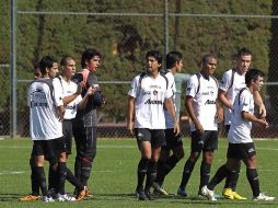 Los jugadores del Atlas durante un entrenamiento del equipo.  /