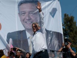 Andrés Manuel López Obrador durante un mitin en el Distrito Federal. NTX  /