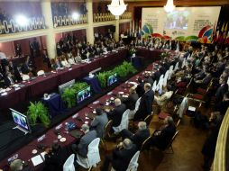 Imagen durante la XLII cumbre de presidentes del Mercosur, en Montevideo. EFE  /