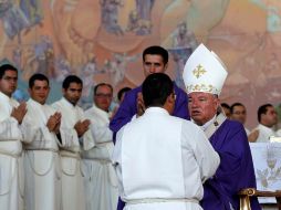 Juan Sandoval  Íñiguez vive su última Navidad como arzobispo de Guadalajara. ARCHIVO  /