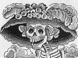 La primer imagen del personaje con sonmbrero se titula 'Calavera Garbancera' y fue elaborada por José Guadalupe Posadas. ESPECIAL  /