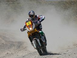 El español Marc Coma conduce su KTM mientras compite en el segundo escenario del Rally Argentina-Chile-Perú Dakar 2012. AP  /