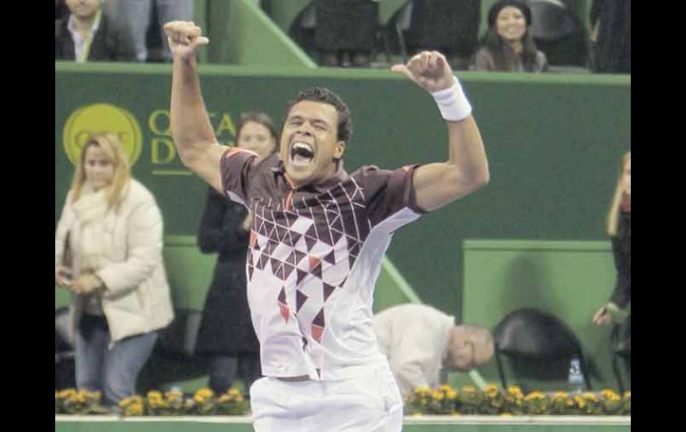 Jo-Wilfried Tsonga conquistó el octavo título de su carrera en la ATP. AFP  /