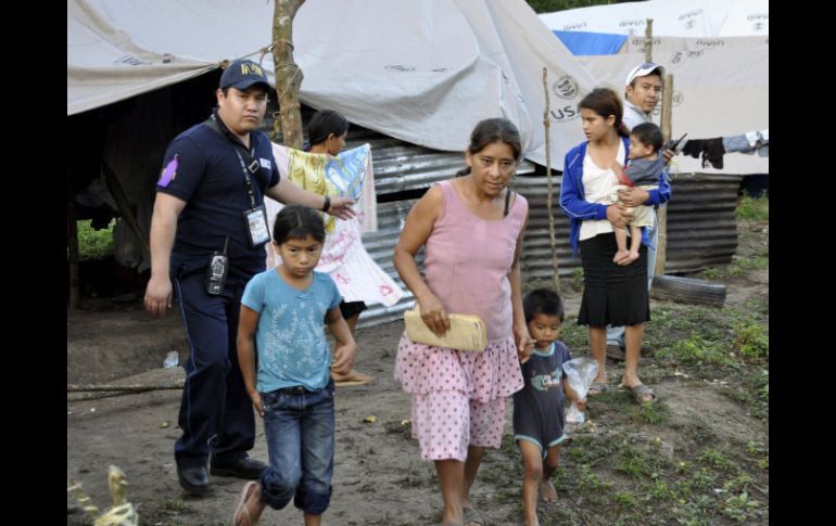 Ayer ONG denunciaron el desalojo del campamento donde se violaron derechos humanos.EFE  /