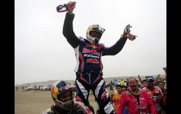 Despres se proclamó hoy en Lima campeón del Dakar 2012. REUTERS  /