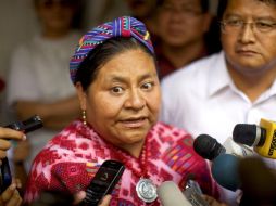 Rigoberta Menchú dijo a la prensa que las autoridades se encuentran preocupadas por el alto nivel de violencia contra la mujer. ARCHIVO  /