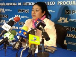 La rueda de prensa fue emitida por la jefa de división de delitos en agravio de menores, Blanca Araceli Barrón.  /