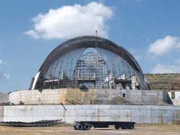 La estructura metálica del Santuario de los Mártires ha requerido la colocación de mil 200 toneladas de acero.  /