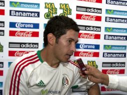 El miembro del 'Tri' manifiesta su entusiasmo en cuanto al juego contra Venezuela, que dice, 'es un gran equipo'. MEXSPORT  /