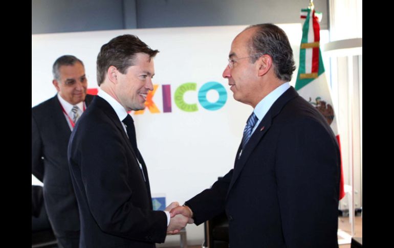 El Presidente Felipe Calderón se reunió con Nicolas Berggruen, presidente y director ejecutivo del Instituto Nicolas Berggruen. NOTIMEX  /