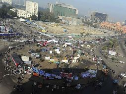 Vista general de la plaza Tahrir de El Cairo. EFE  /