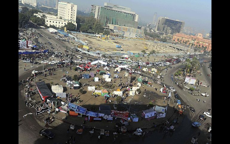 Vista general de la plaza Tahrir de El Cairo. EFE  /