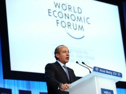 Felipe Calderón fue galardonado con el Premio al Estadista Global. AFP  /