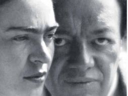 Fotografía de Martin Munkácsi hecha en 1933 a Frida Kahlo y Diego Rivera. ESPECIAL  /