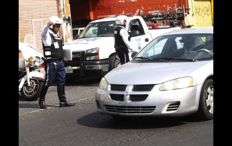 Un operativo realizado por agentes de la Sevretaría de Vielidad en la calle 5 de Febrero.  /