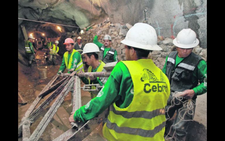 El túnel colector San Martín (ubicado en El Salto), el más grande de los tres macroductos que encauzarán aguas residuales a El Ahogado.  /