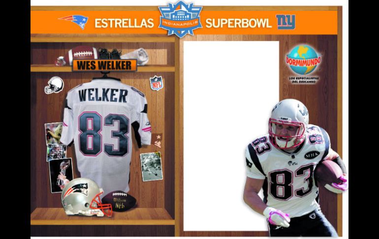 Wes Welker buscará el anillo del Super Bowl XLVI con los Patriotas.  /