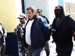 ''El Tatuado'' acudió a las instalaciones de la Procuraduría estatal, donde fue custodiado por personal de la dependencia.  /