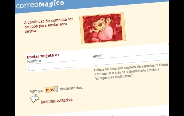 Diferentes sitios como correomagico.com ofrecen el sevicio gratuito de enviar tarjetas virtuales. ESPECIAL  /