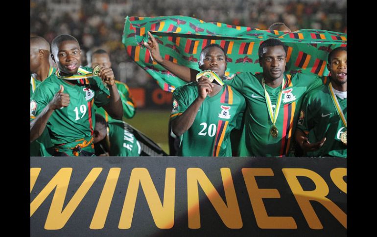 Zambia logró su primera coap en el torneo contienental. AP  /