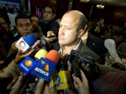 Enrique Alfaro durante la ceremonia de toma de protesta del Comité Directivo UCMA 2012-2014.  /